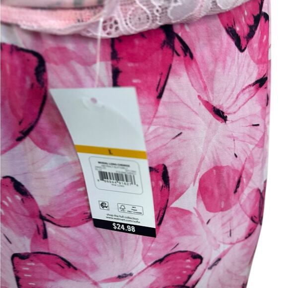 NWT Pink Butterfly Slip Nightgown - Picture 6 of 6